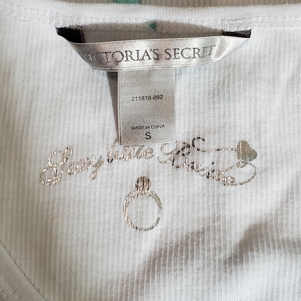 Victoria's Secret Rhinestone Bride White Ribbed Tank Top Size S - Picture 9 of 9